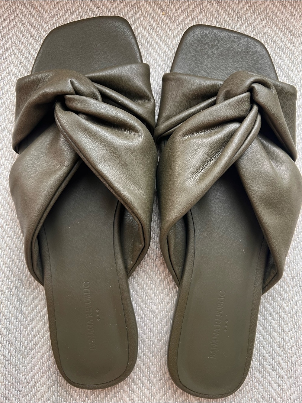 J. Crew Women's Olive Knot Slide Sandals